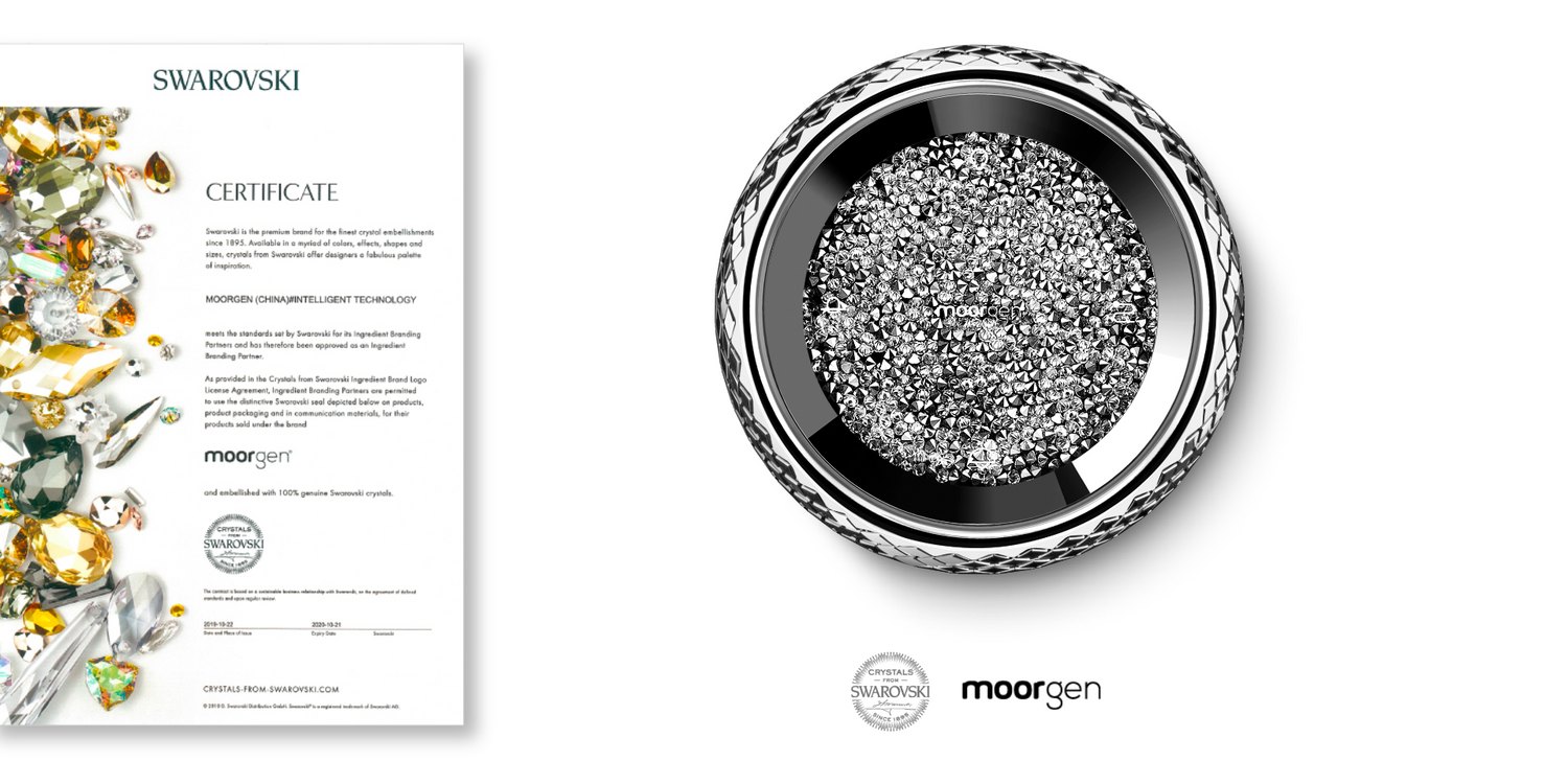 Поворотная панель Moorgen Milan Swarovski — glacier crystal